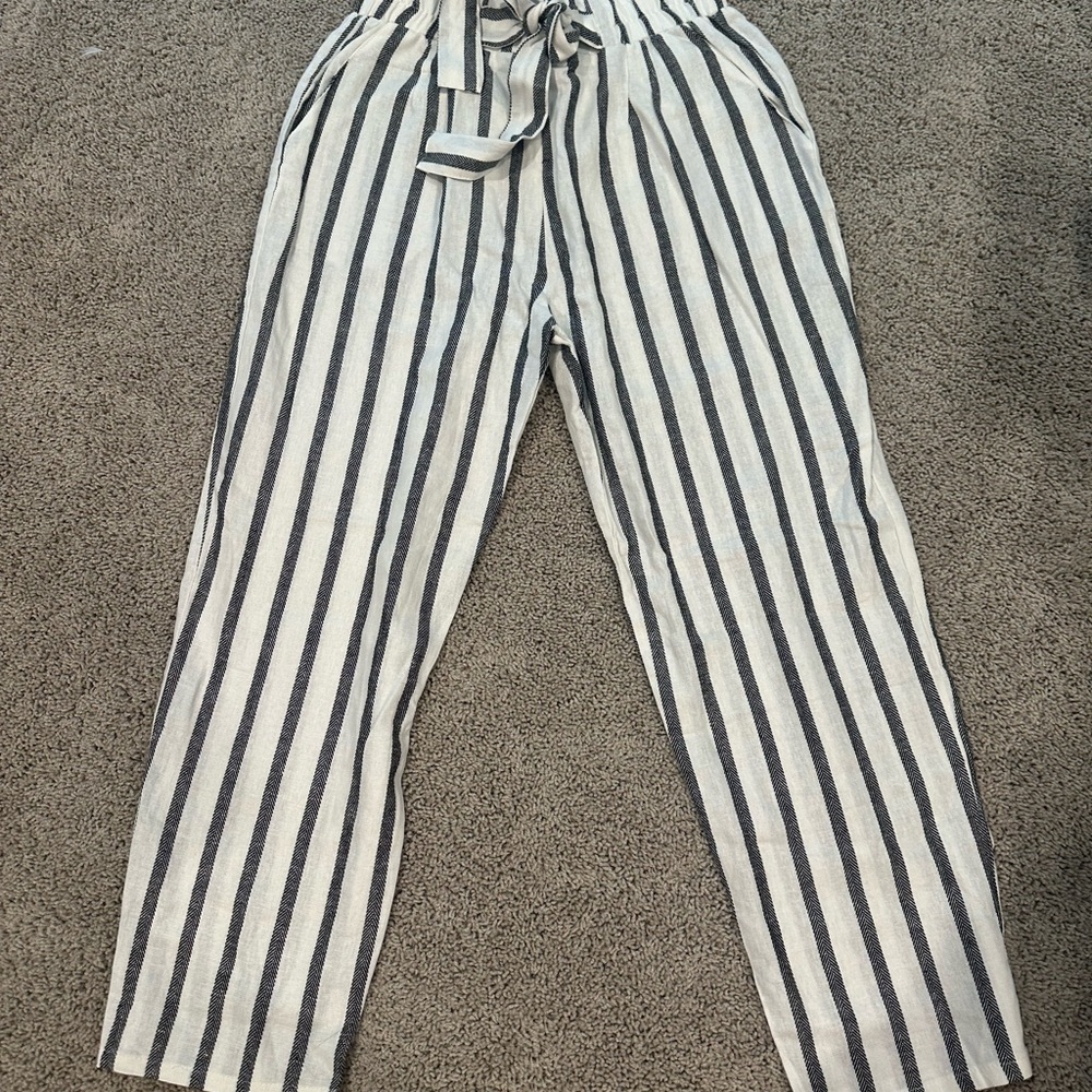 Striped Black and White Pants